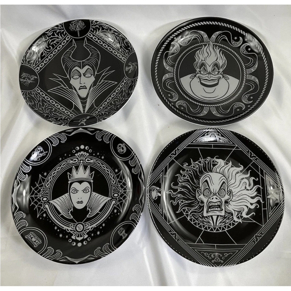 Disney Black and White Villain Appetizer Plates